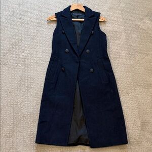 Rag & Bone Navy Double-Breasted Vest